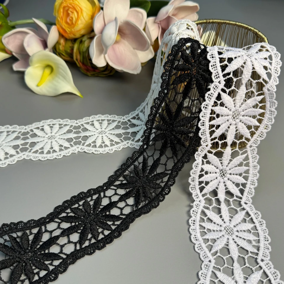 Мереживо поліестер ВВ201447 6см. (15 ярдів13.5 м.), білий