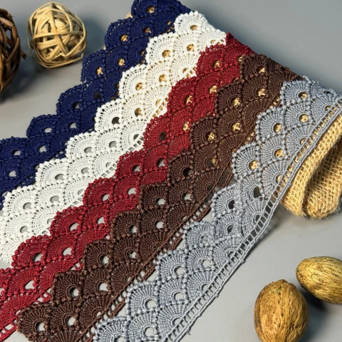 Мереживо поліестер 2 4 см.(19.7 метрів), молочний (19.7 метрів)