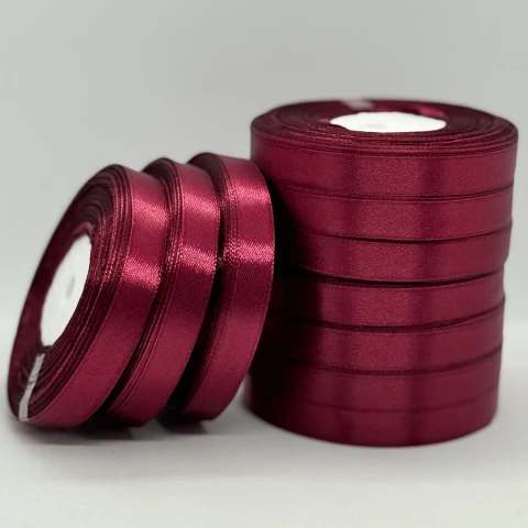 Стрічка атласна 1.2 см (10*36 ярдів), 165 сангрія