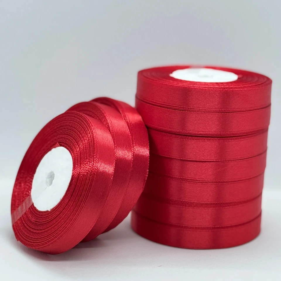 Стрічка атласна 1.2 см (10*36 ярдів), 133 кардинальский