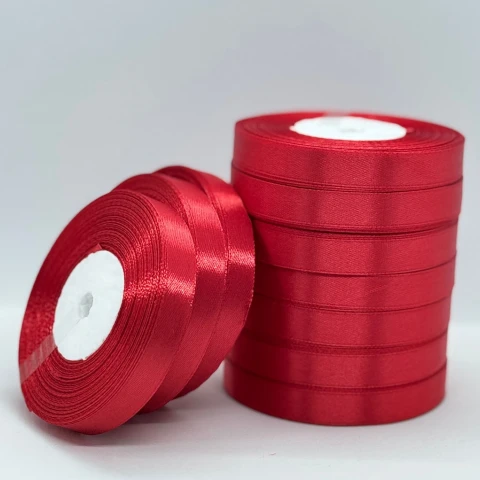 Стрічка атласна 1.2 см (10*36 ярдів), 133 кардинальский