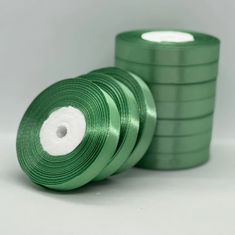 Стрічка атласна 1.2 см (10*36 ярдів), 167 лісний зелений