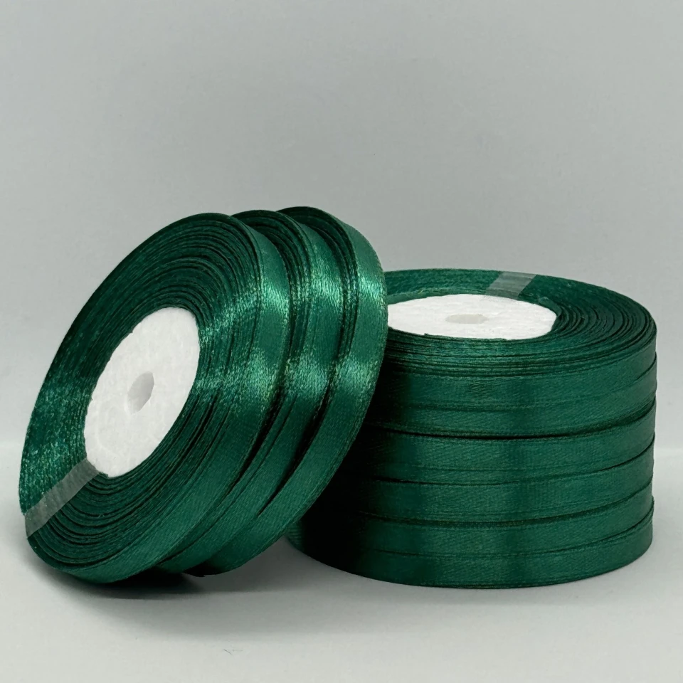 Стрічка атласна 0.6 см (10*36 ярдів), 56 ізумруд