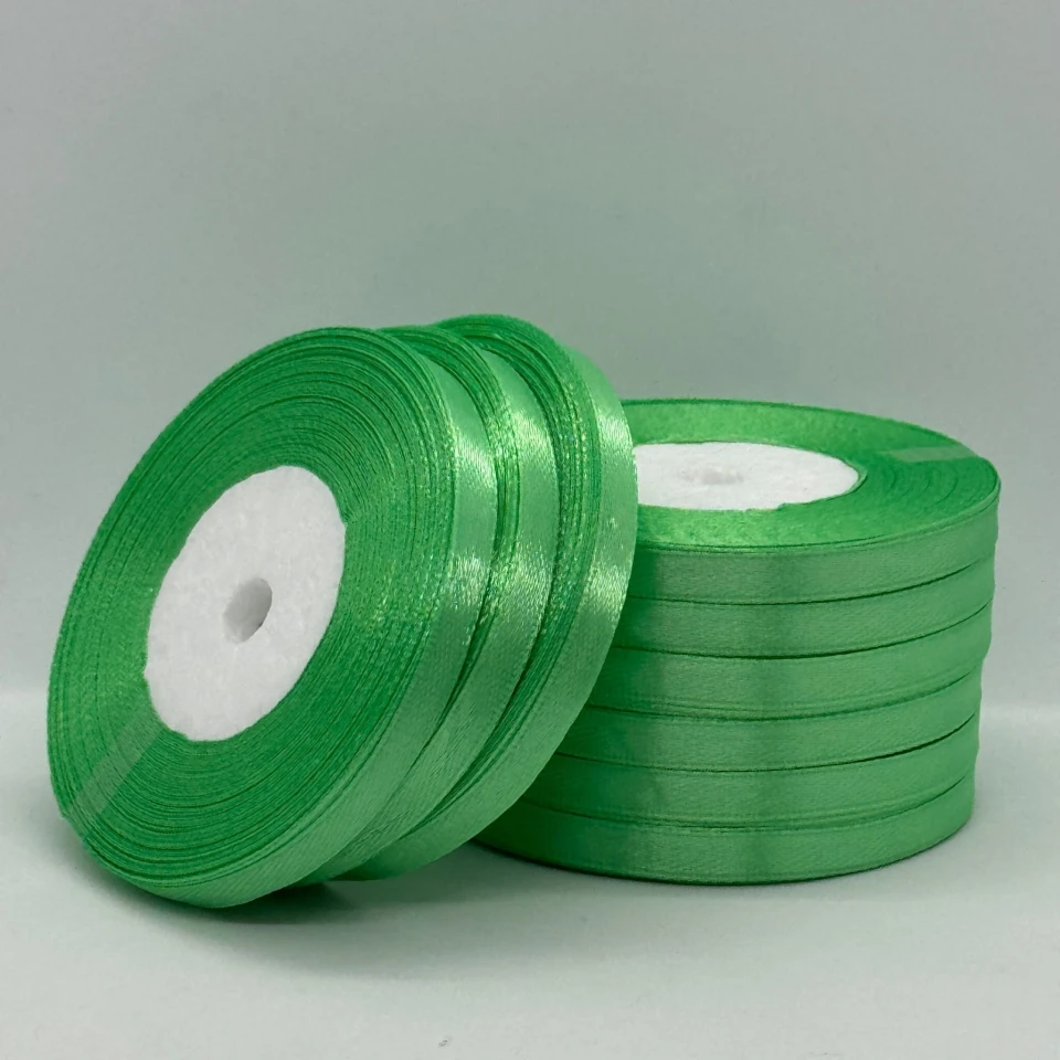 Стрічка атласна 0.6 см (10*36 ярдів), 75 салатовий