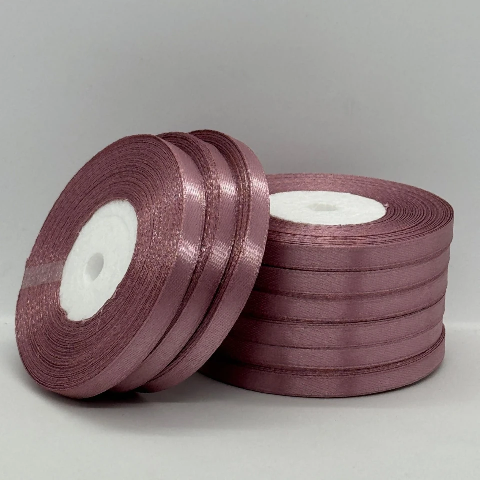 Стрічка атласна 0.6 см (10*36 ярдів), 91 пудровий