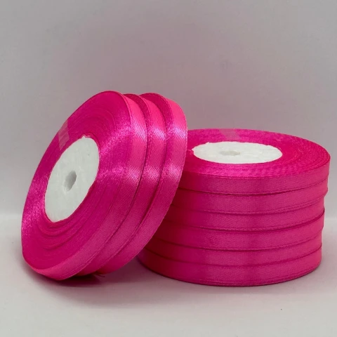 Стрічка атласна 0.6 см (10*36 ярдів), 190 рожевий