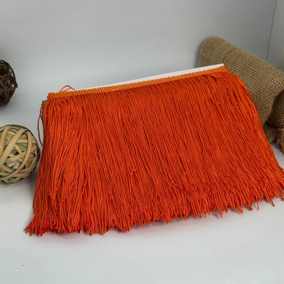 Бахрома танцювальна локшина 15 см (10 ярдів/9,14 м.), 25 помаранчевий