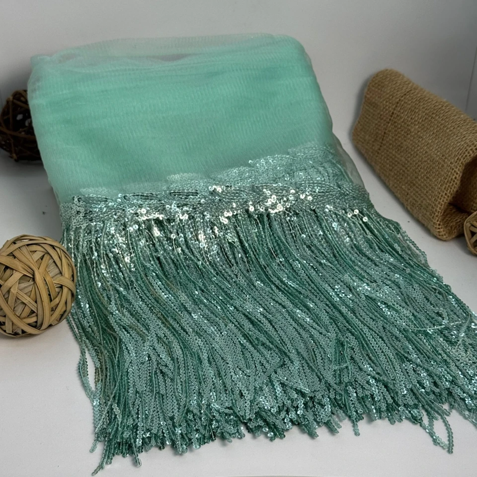 Бахрома танцювальна з паєткою 20 см (10 ярдів/9,14 м.), 19 морхвиля
