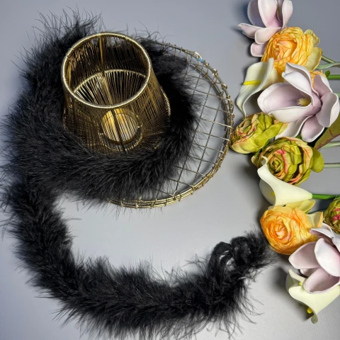 Пір'я боа 16 гр. (2 метра), 36 чорний