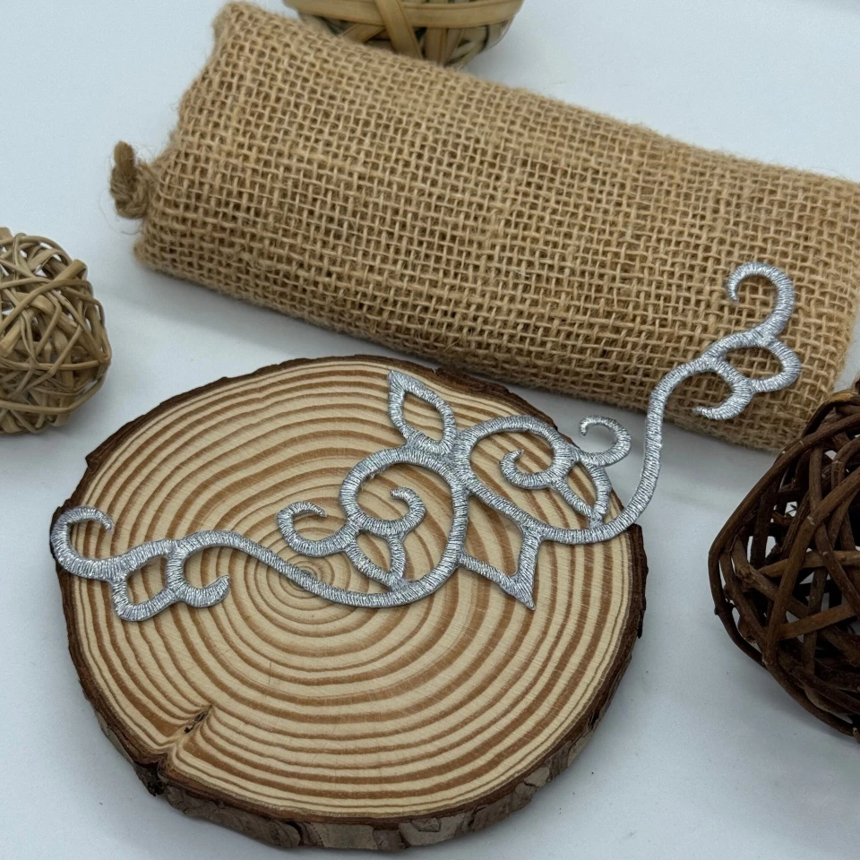 Аплікація клейова люрекс 2577 (20 шт.), срібло