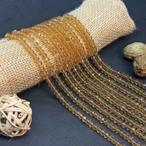 Хрусталь на нитці 6 мм (10*83 шт.), М029 теплий коричневий