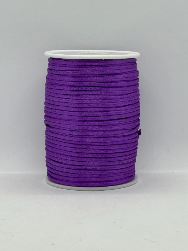 Шнур атласний корсетний 2.3 мм (100 ярдів/91,44 м.), 71 темний фіолетовий