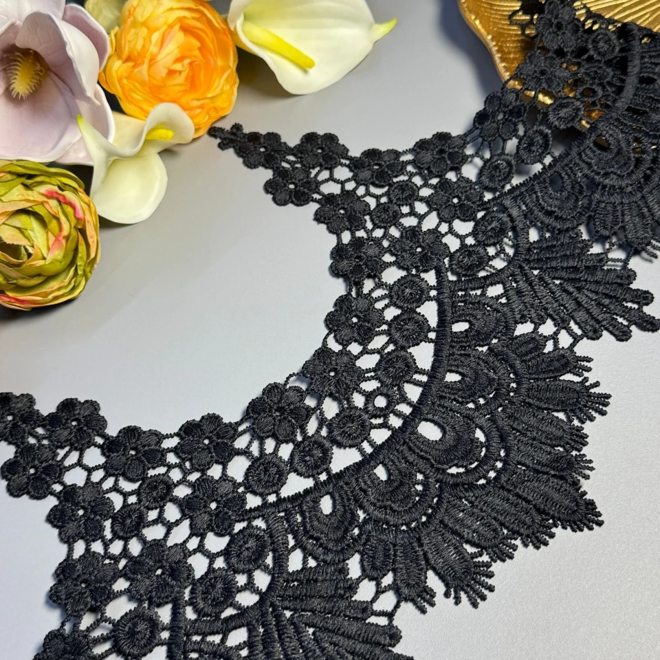 Кружево полиэстер ВВ602064 23 см.(15 ярдов/13.5 м.), чёрный