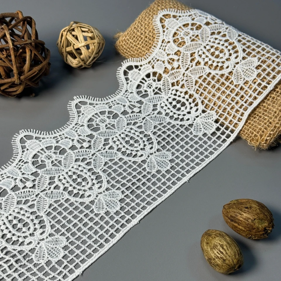 Кружево полиэстер 174 11,5 см.(19,5 метров), белый