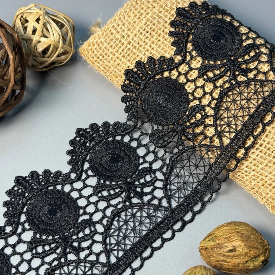 Мереживо поліестер 169 8 см.(20 метрів), чорний