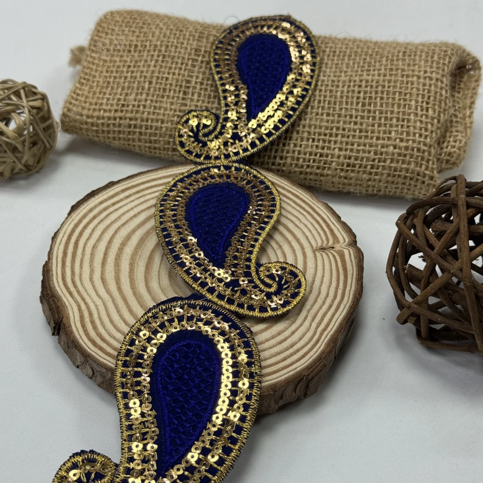 Тасьма клейова люрекс 7072 (4.8 м), блакитний