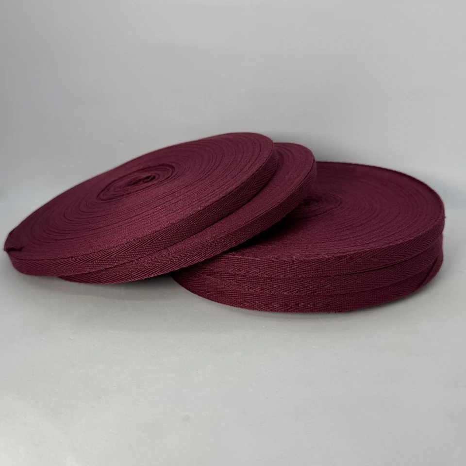 Стрічка кіпер 1 см (40) (40м.), 2343 винно-червоний