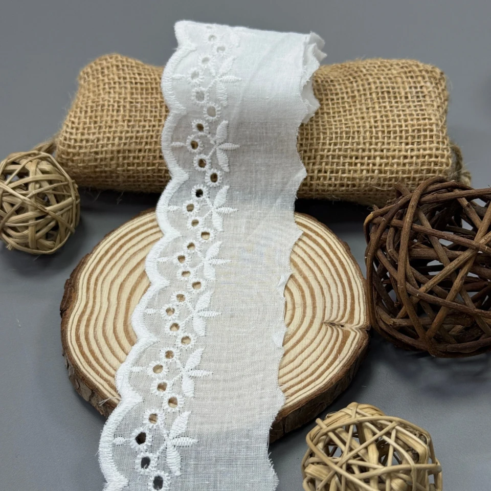 Мереживо прошва 7055 6 см.(300 ярдів/274,3 м.), Білий