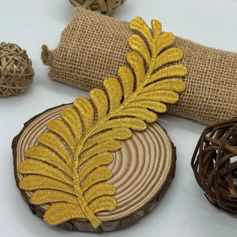 Аплікація клейова люрекс 3699 (20 шт.), золото