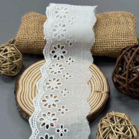 Мереживо прошва 5080 7 см.(30 ярдів/27,4 м.), Білий