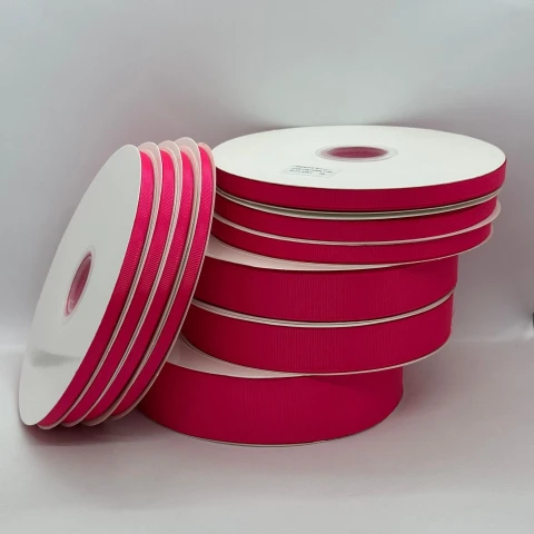 Стрічка репс 2,5 см (12*100 ярдів/91 м.), 1028 рожевий фламінго