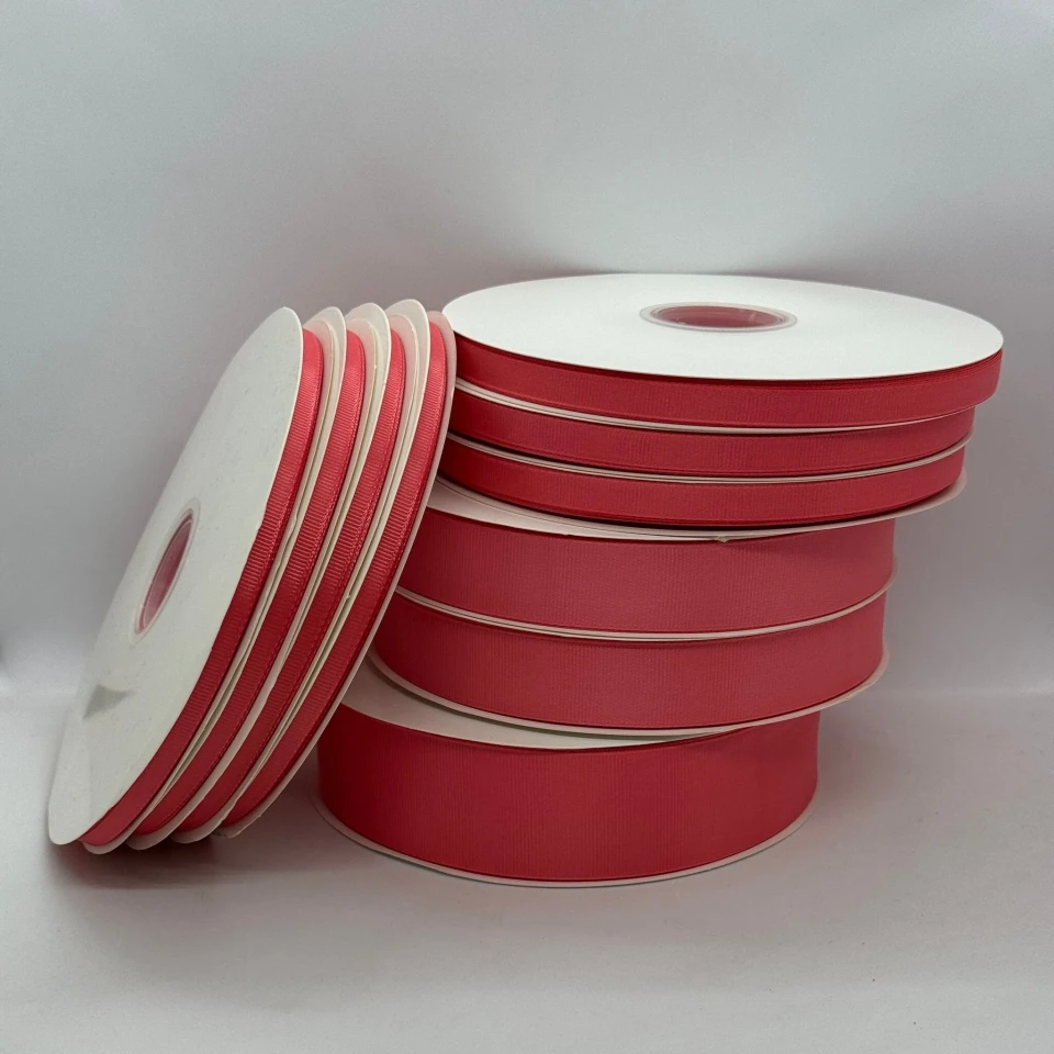 Стрічка репс 0.65 см (33*100 ярдів/91 м.), 1250 корал