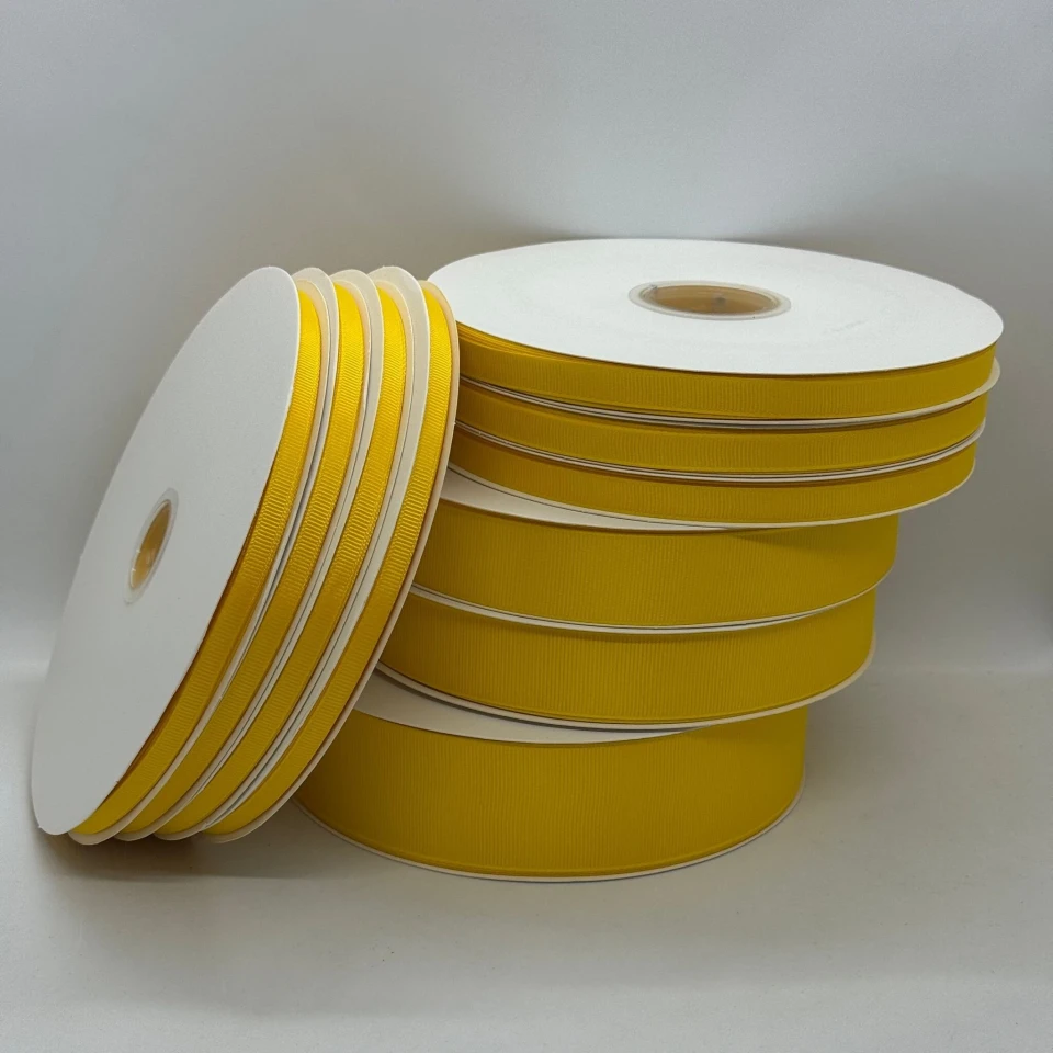 Стрічка репс 0.65 см (33*100 ярдів/91 м.), 1132 жовтий