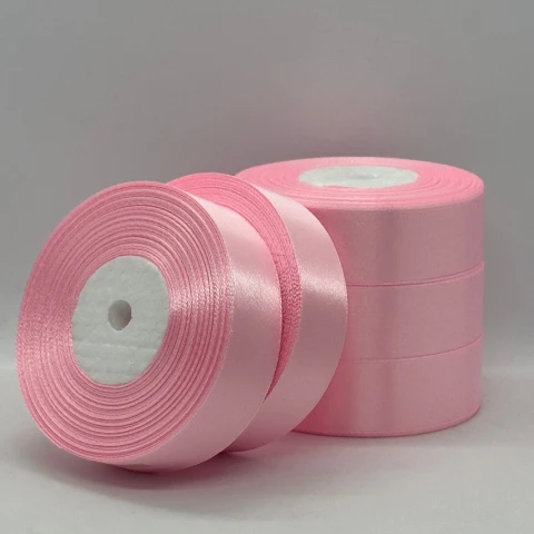 Стрічка атласна 2.5 см (5*36 ярдів), 04 французька троянда