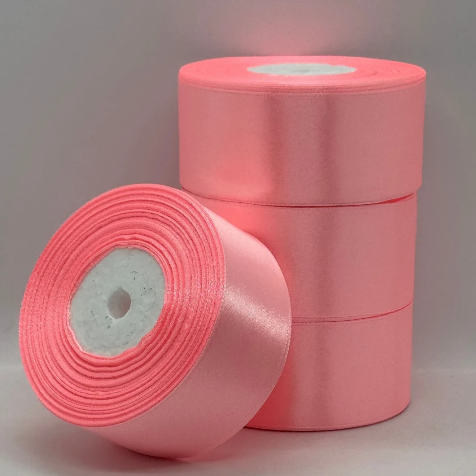 Стрічка атласна 4 см (5*36 ярдів) , 66 блідий рожевий