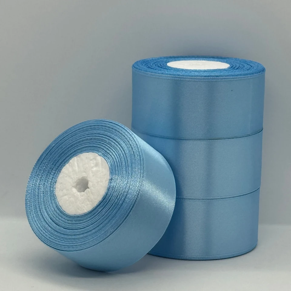 Стрічка атласна 4 см (5*36 ярдів) , 187 блакитний