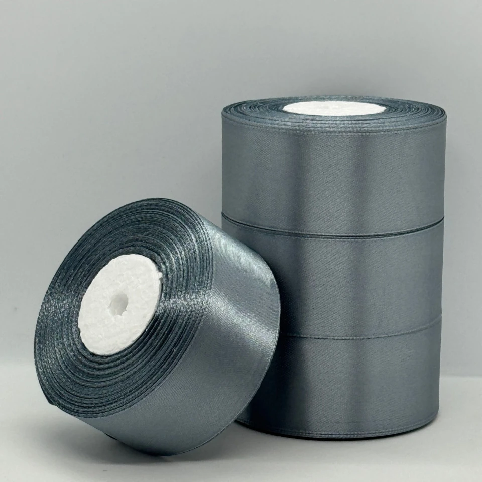 Стрічка атласна 4 см (5*36 ярдів) , 03 сірий