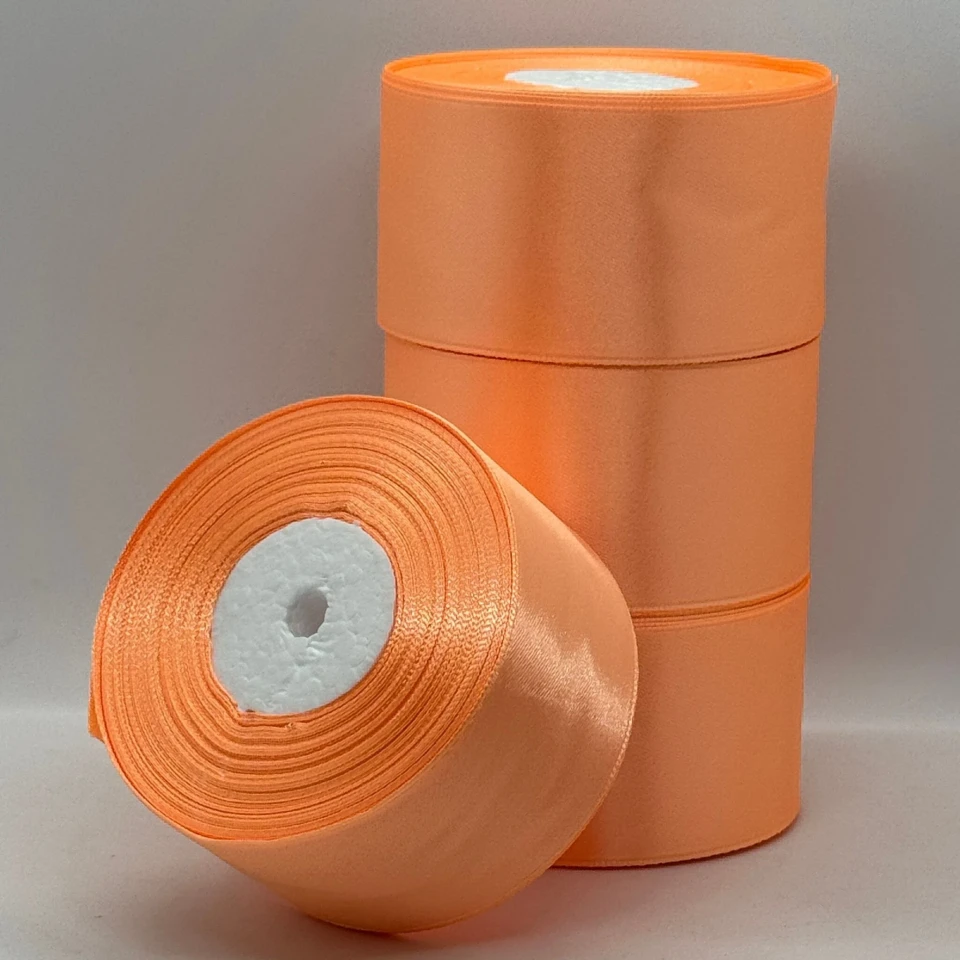 Стрічка атласна 5 см (4*36 ярдів), 88 світло помаранчевий