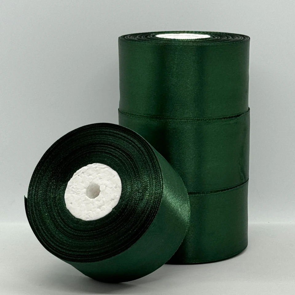 Стрічка атласна 5 см (4*36 ярдів), 128 зелений цитрус