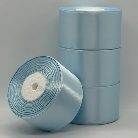 Стрічка атласна 5 см (4*36 ярдів), 104 світлий блакитний