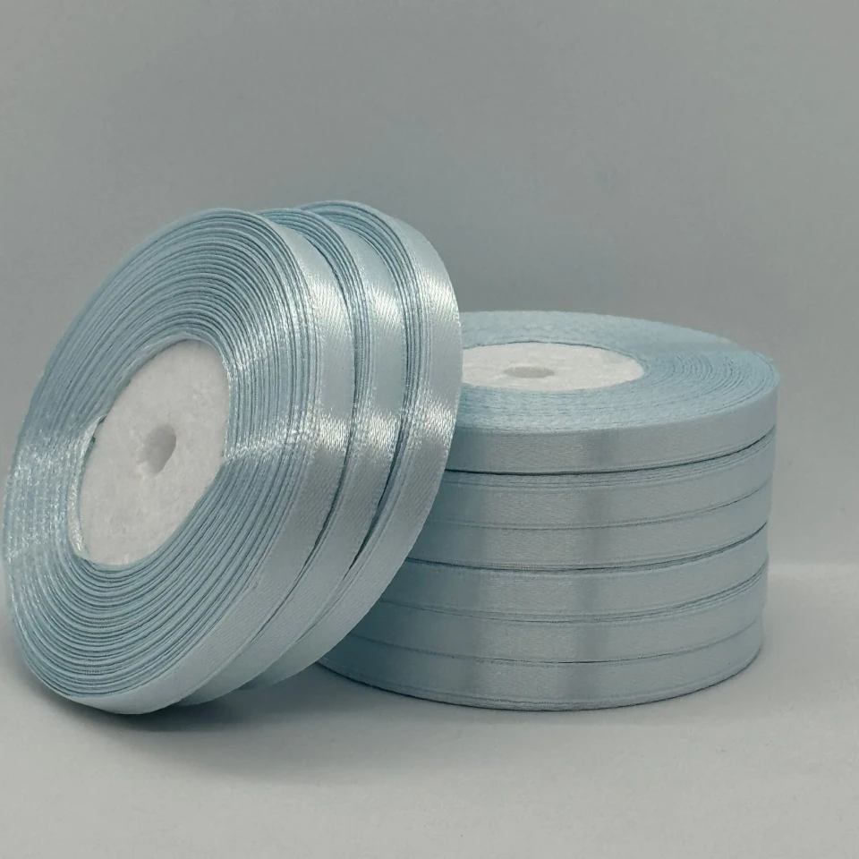 Стрічка атласна 0.6 см (10*36 ярдів), 139 сіро блакитний