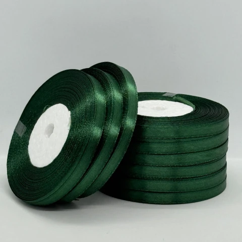 Стрічка атласна 0.6 см (10*36 ярдів), 128 зелений цитрус