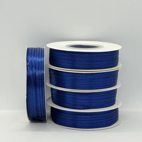 Стрічка атласна 0.3 см (5*100 ярдів), 153 темний синій