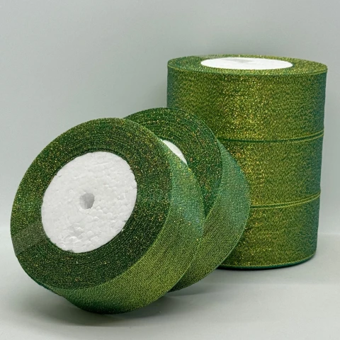 Тасьма парчева 4 см (5*25 ярдів/ 22,75 м.), 47 бірюза + золото