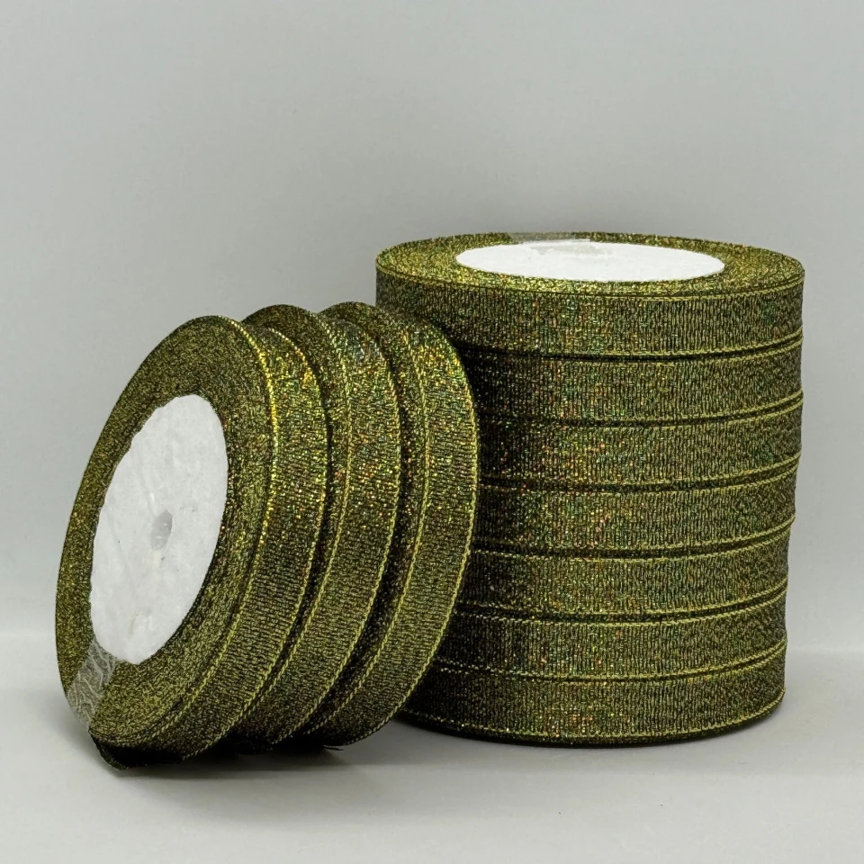 Тасьма парчева 1,2 см (10*25 ярдів/22,75 м.), 39 чорний + золото