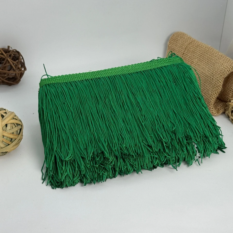 Бахрома танцевальная локшина 15 см (10 ярдов), 76 темный зеленый