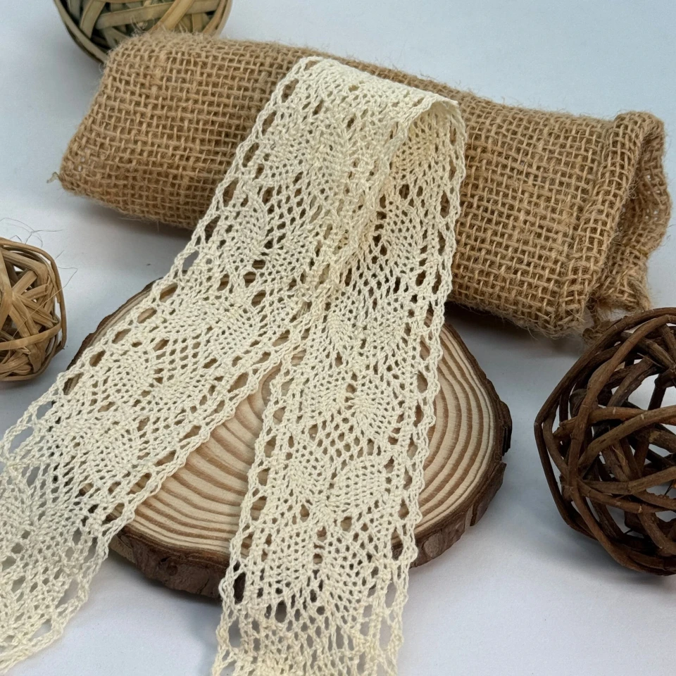 Мереживо макраме 6284 4.5 см (100 ярдів/91,4 м), молочний