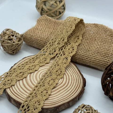 Мереживо макраме 8449 2,8 см (200 ярдів/182 м.), бежевий