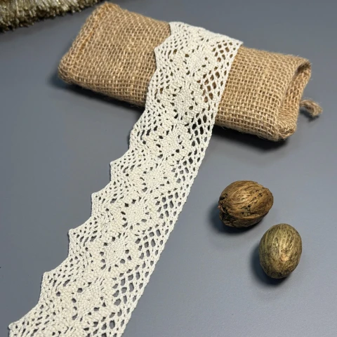 Мереживо макраме 8083 5.5 см.(50 ярдів/45,7 м.), бежевий