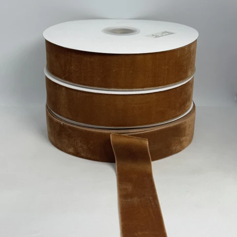 Стрічка оксамит 3.8 см (25 ярдів/22,75 м.), 87 бурий