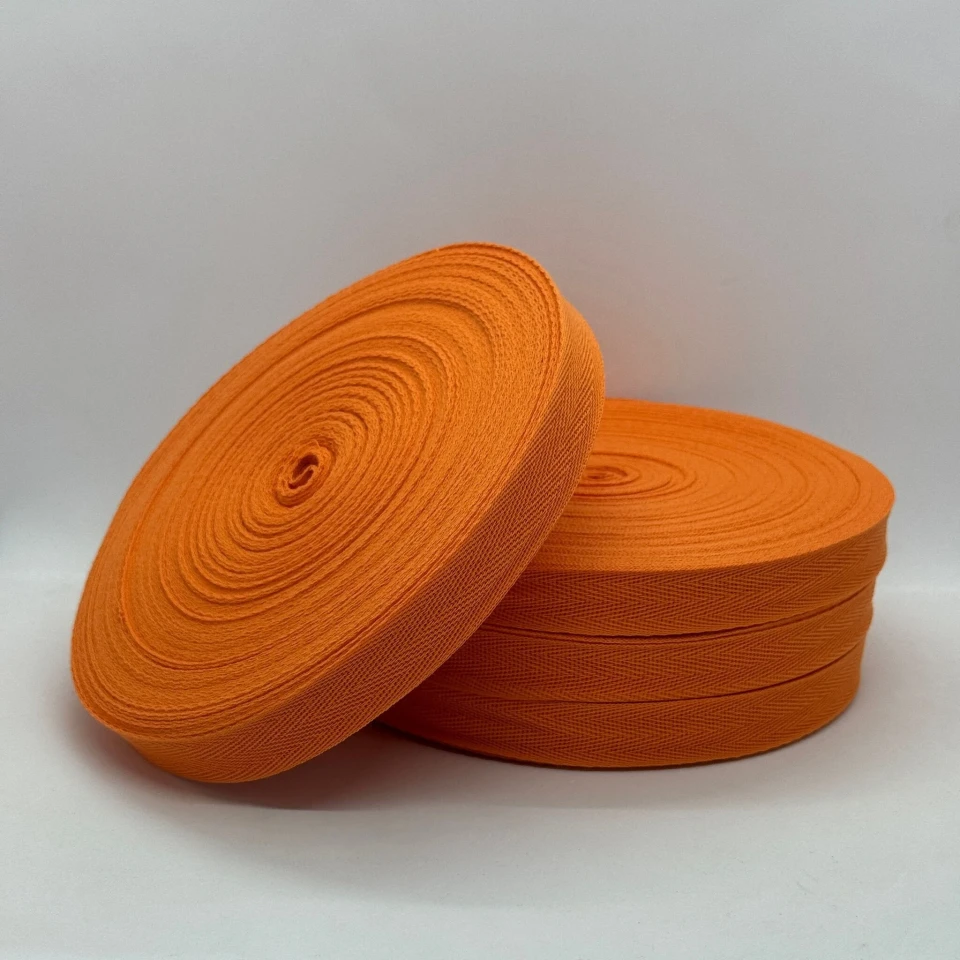 Стрічка кіпер 2 см (20) (40м.), 2221 темно-мандариновий