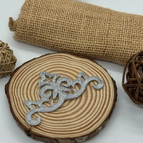 Аплікація клейова люрекс 2378 (20 шт.), срібло