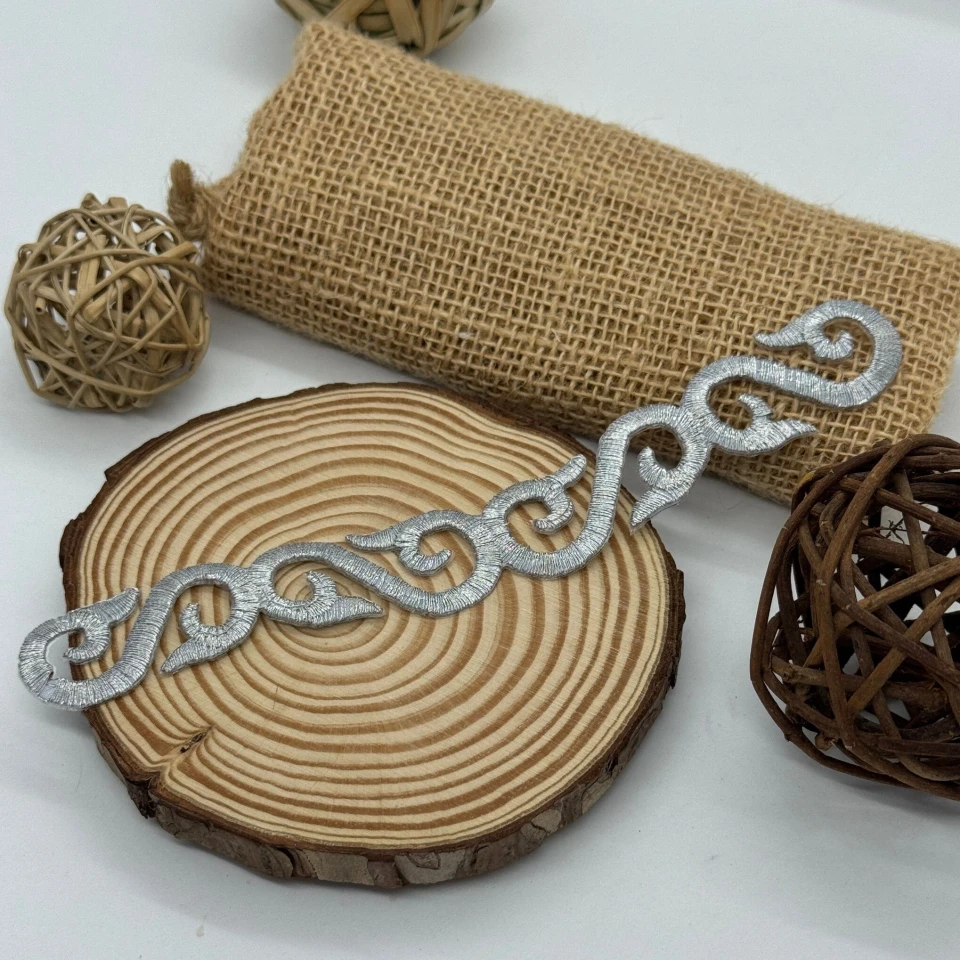 Аплікація клейова люрекс 2582 (20 шт.), срібло