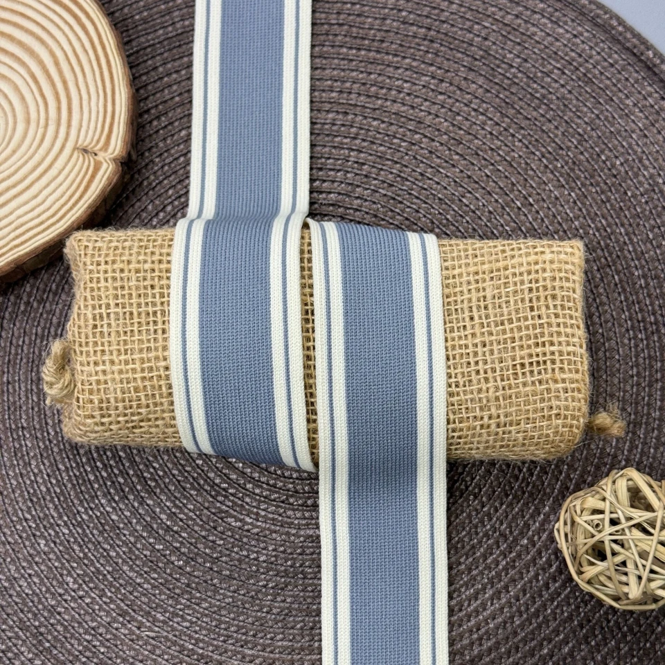 Лампас трикотажний D#5-1 4 см (50 м), C:5 світло сірий