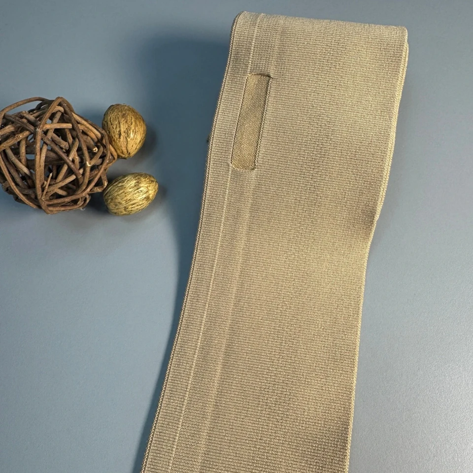 Пояс трикотажний довяз D#1 (8.5см*90 см), світлий бежевий