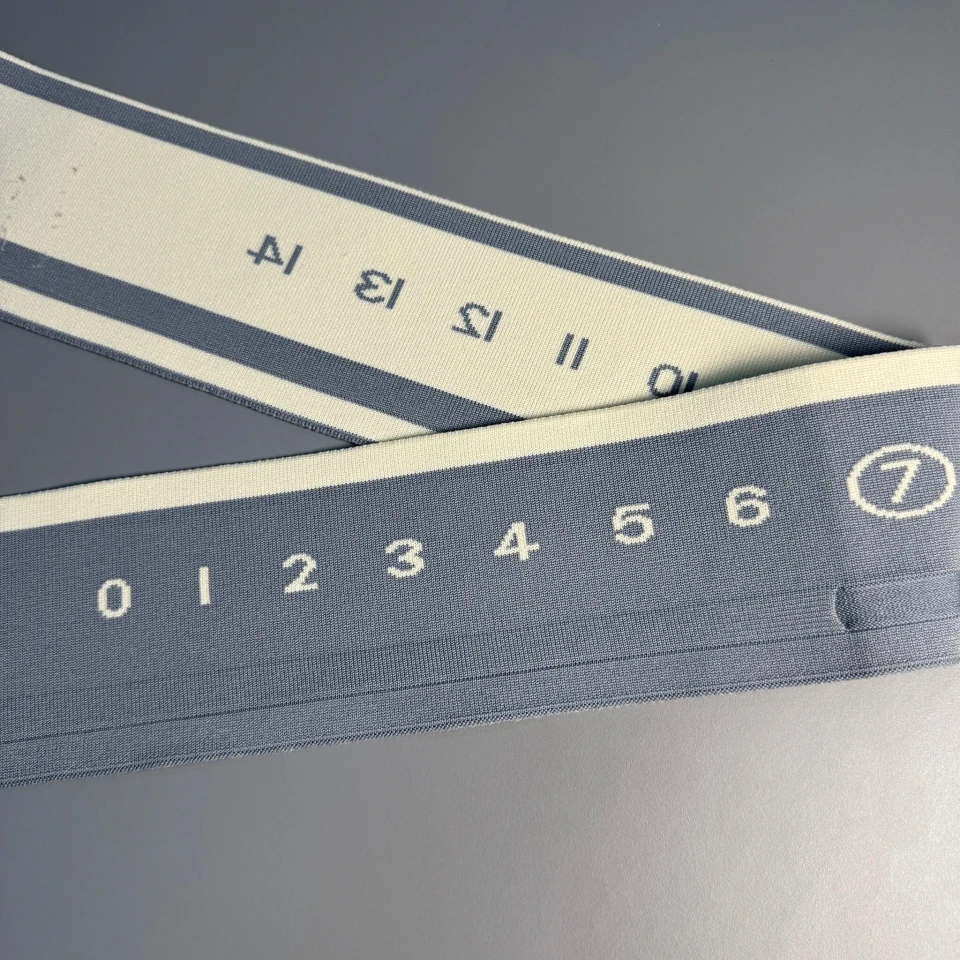 Пояс трикотажний довяз D#2 цифри (8.5см*90 см), світлий сірий